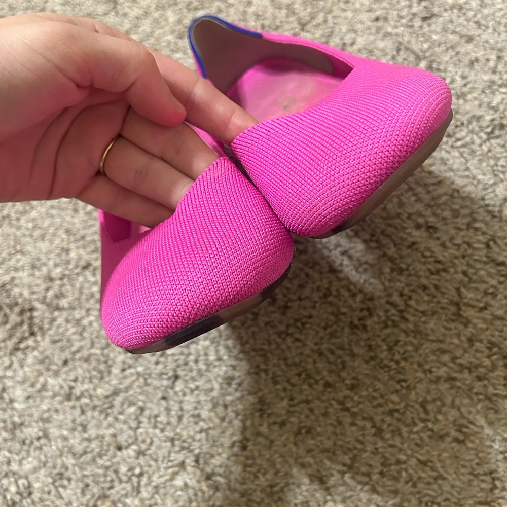 Rothy's Dragonfruit Pink Knit Ballet Flats - Picture 11 of 13